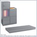 Safco Mixx Cube Double Base in Silver