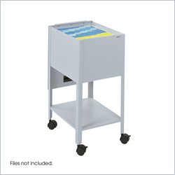 Safco Economy 1 Drawer Mobile Letter Metal Tub File in Gray