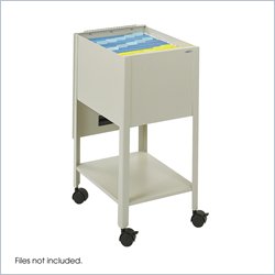 Safco Economy 1 Drawer Mobile Metal Letter Size Tub File in Putty