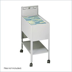 Safco Standard 1 Drawer Mobile Letter Size Metal Tub File with Lock in Gray