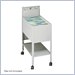 Safco Standard 1 Drawer Mobile Letter Size Metal Tub File with Lock in Gray