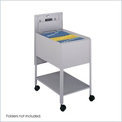 Safco Extra Deep 1 Drawer Mobile Legal Metal Tub File with Lock in Gray