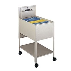 Safco Extra Deep Mobile Legal Size Tub File with Lock in Putty