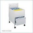 ADD TO YOUR SET: Safco Locking Mobile Legal Size Tub File with Drawer in Gray