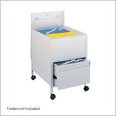 Safco Locking Mobile Legal Size Tub File with Drawer in Gray