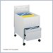 Safco Locking Mobile Legal Size Tub File with Drawer in Gray