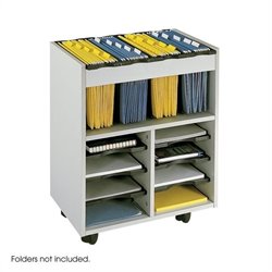 Safco Go Cart Mobile File Cart in Gray