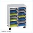 ADD TO YOUR SET: Safco Go Cart 14 Compartment Mobile Wood File Organizer in Gray