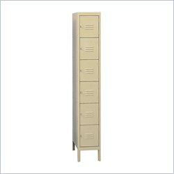 Safco 6 Compartment Metal Vertical Box Locker in Tropic Sand