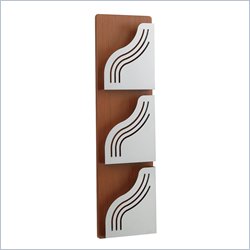 Safco 3-Pocket Wave Cherry Magazine Rack