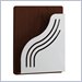 Safco Wave Mahogany Magazine Pocket