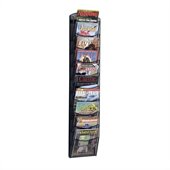 Safco 10-Pocket Black Onyx Magazine Rack