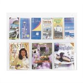 Safco Clear2c 3 Magazine and 6 Pamphlet Display