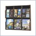 Safco Expose Mahogany/Black 3 Magazine 6 Pamphlet Display