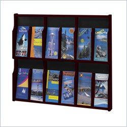 Safco Expose Mahogany/Black 12 Pamphlet Display