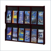 Safco Expose Mahogany/Black 12 Pamphlet Display