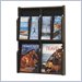 Safco Expose Mahogany/Black 2 Magazine 4 Pamphlet Display