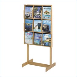 Safco Oak Magazine Stand