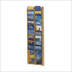 Safco Expose Wood Staggered 20-Pamphlet Display Unit