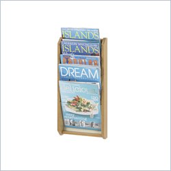 Safco Expose Wood Overlapping 5-Magazine Display Unit