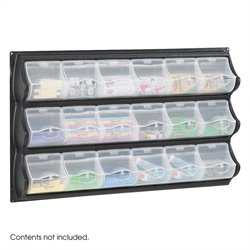 Safco Black 18 Pocket Panel Bins