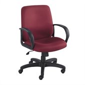 Safco Poise Burgundy Executive Mid-Back Seating