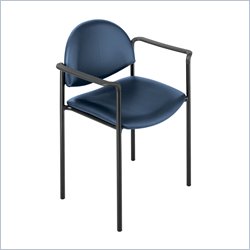 Safco Wicket Blue Arm Chair with Vinyl Seat