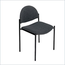 Safco Wicket Black Armless Stacking Chair