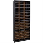Safco Value Sorter 72 Compartments Flat Files Organizer in Black 