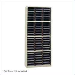 Safco 72 Compartment Value Sorter Flat Files Metal Organizer in Sand