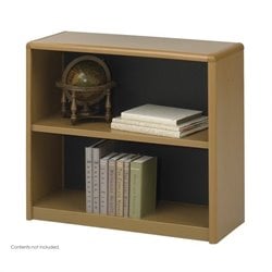Safco 2-Shelf ValueMate Medium Oak Economy Bookcase