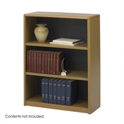 Safco 3-Shelf ValueMate Medium Oak Economy Steel Bookcase