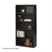 Safco ValueMate 5 Shelf Economy Steel Bookcase in Black