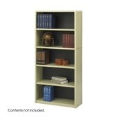 Safco 5-Shelf ValueMate Sand Economy Steel Bookcase