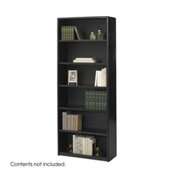 Safco 6-Shelf ValueMate Black Economy Bookcase