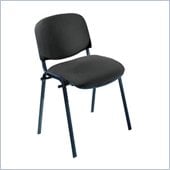 Safco Workspace Visit Black Frame Upholstered Black Stacking Chair (Set of 2)
