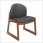 Safco Workspace Urbane Cherry and Black Guest Chair with Sled Base