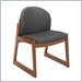 Safco Workspace Urbane Cherry and Black Guest Chair with Sled Base