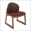 ADD TO YOUR SET: Safco Workspace Urbane Cherry and Burgundy Guest Chair with Sled Base