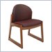 Safco Workspace Urbane Cherry and Burgundy Guest Chair with Sled Base