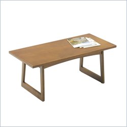 Safco Workspace Urbane Medium Rectangular Wood Oak Coffee Table in Wood Stain Best Price