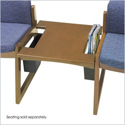 Safco Workspace Urbane Medium Oak Straight Connecting Table