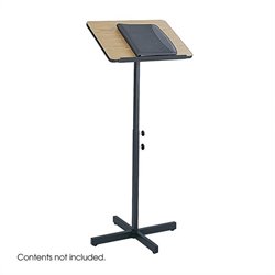 Safco Medium Oak Adjustable Speaker Stand