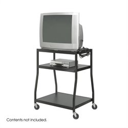 Safco Black Steel Wide-Body Cart 54" High