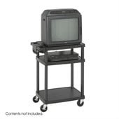 Safco Black Plastic AV Cart