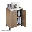 ADD TO YOUR SET: Safco Medium Oak Mobile Refreshment Center