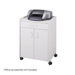 Safco Grey Mobile Refreshment Center With Drawer