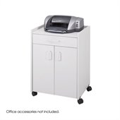 Safco Grey Mobile Refreshment Center With Drawer