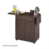 Safco Mahogany Hospitality Service Cart