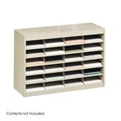 Safco E-Z Stor Sand Mail Organizer, 24 Letter Size Compartments